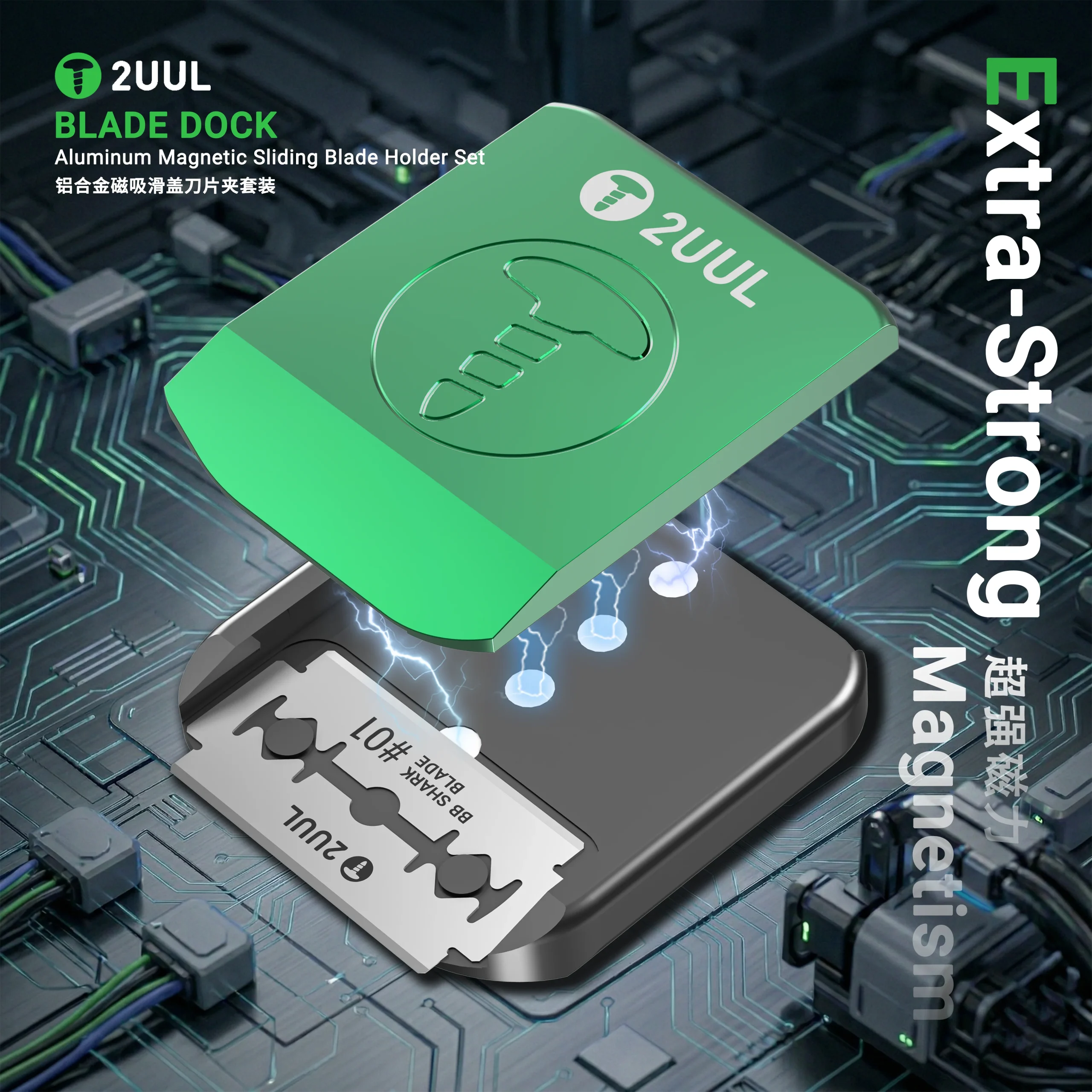 2UUL BL05 Bıçak Yuvası Alüminyum Manyetik Bıçak Tutucu