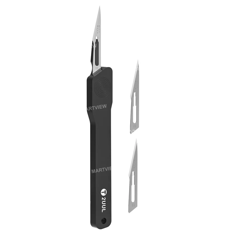 2uul BL11 BBshark Black Knight Alüminyum Bıçak Sapı ve 3 Adet No.11 Bıçak