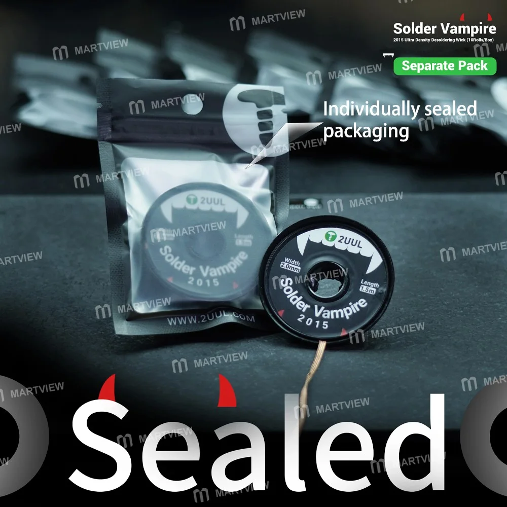 2uul DW16 Solder Vampire 2015 Ultra Yoğunluklu Lehim Sökme Fitili (10 Rulo / Kutu)
