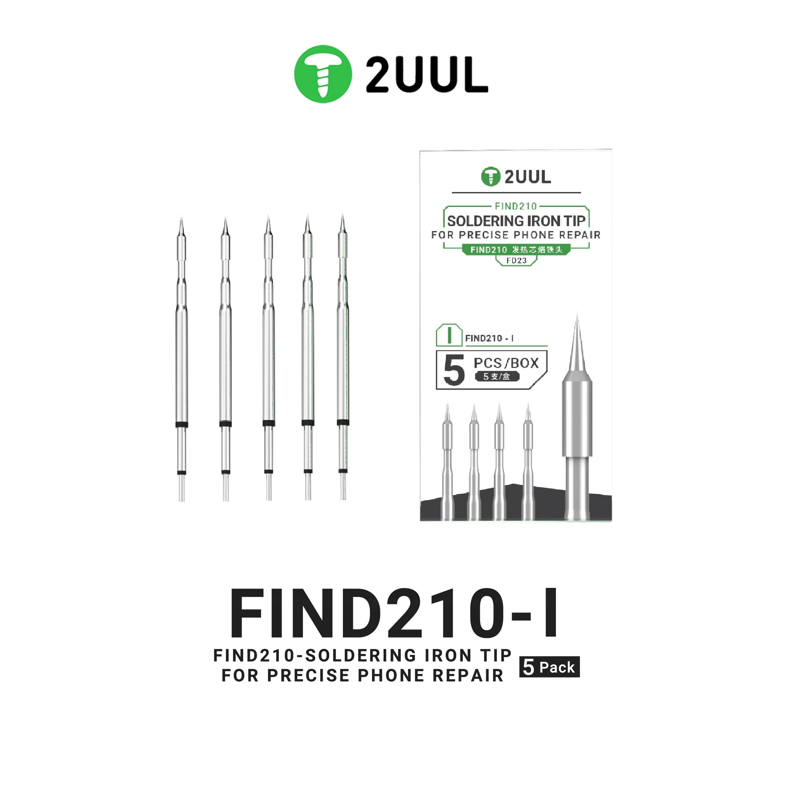 2uul FIND210 Big-I Kesik Balta Havya Ucu 5’li (C210 Lehimleme İstasyonu için)