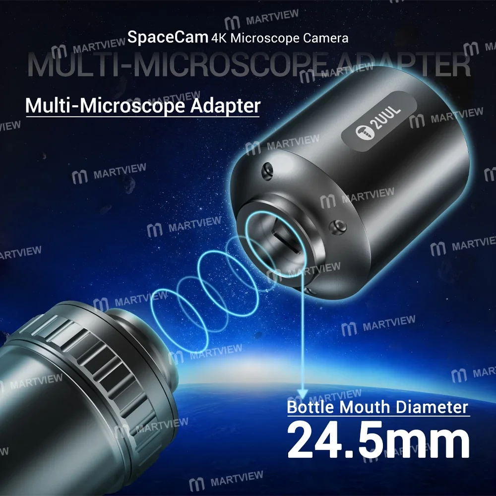 2uul MS01 SpaceCam 829W-Pixel Endüstriyel Elektronik 4K Mikroskop Kamerası