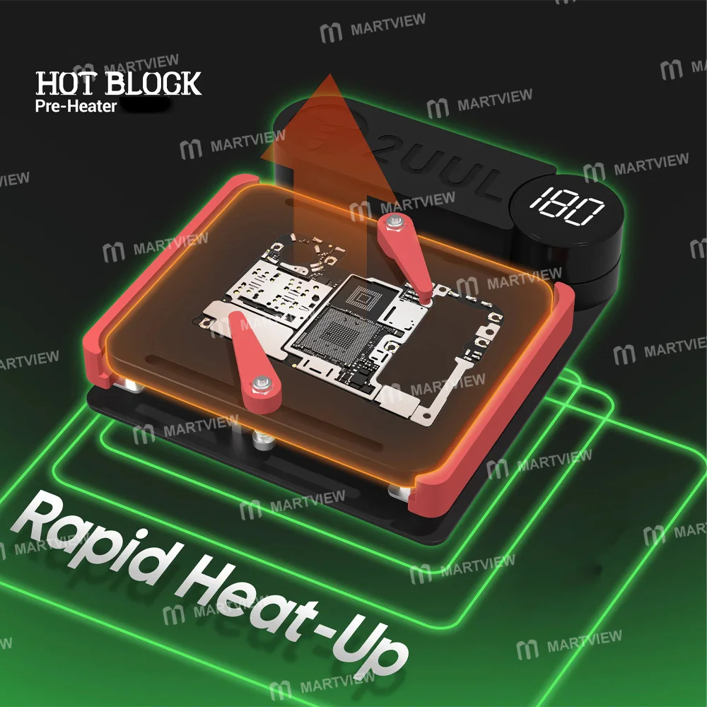 2uul PH11 HOT-BLOCK Cep Telefonu Anakartı PCB Ayrılması ve Yeniden Yapılanması için Ön Isıtıcı