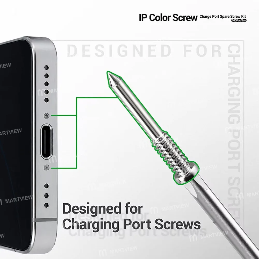 2uul SC13 8 Renkli Pentalobe Alt Vida Seti iPhone X-17 Pro Max için – 360 Parça