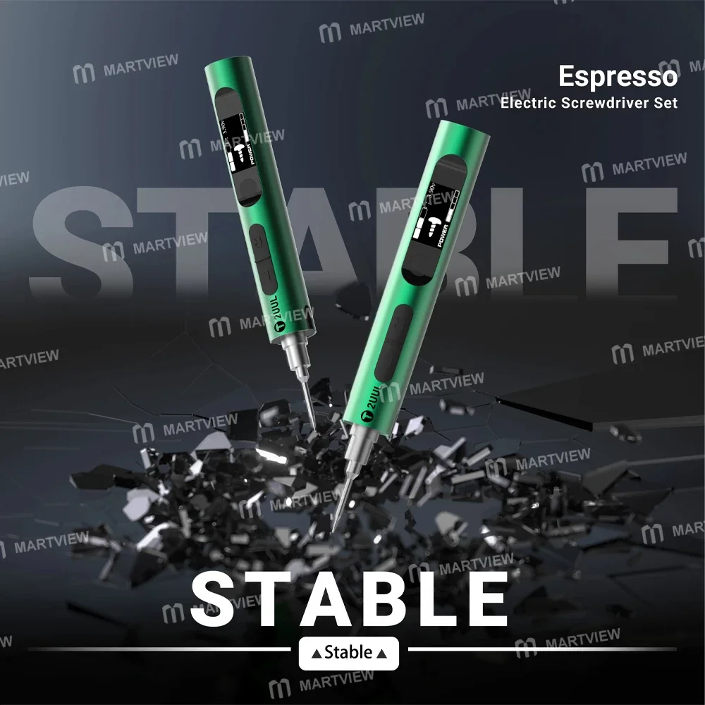 2uul SD11 Espresso Şarjlı Tornavida, Cep Telefonu Tamiri için 4 Adet S2 Uçlu