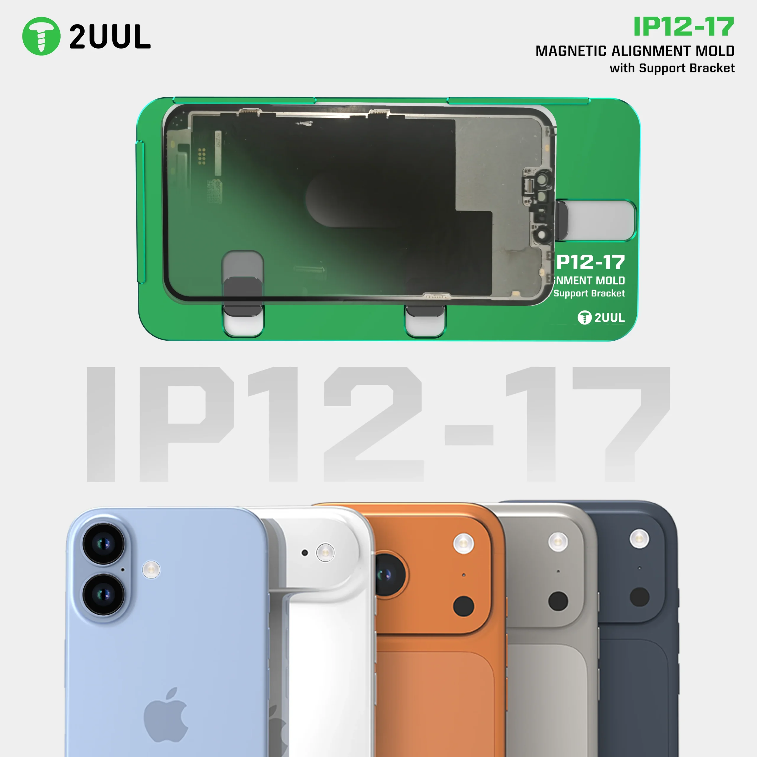2UUL SH01 iPhone 12-17 Serisi için Manyetik Hizalama Kalıbı ve Braketi