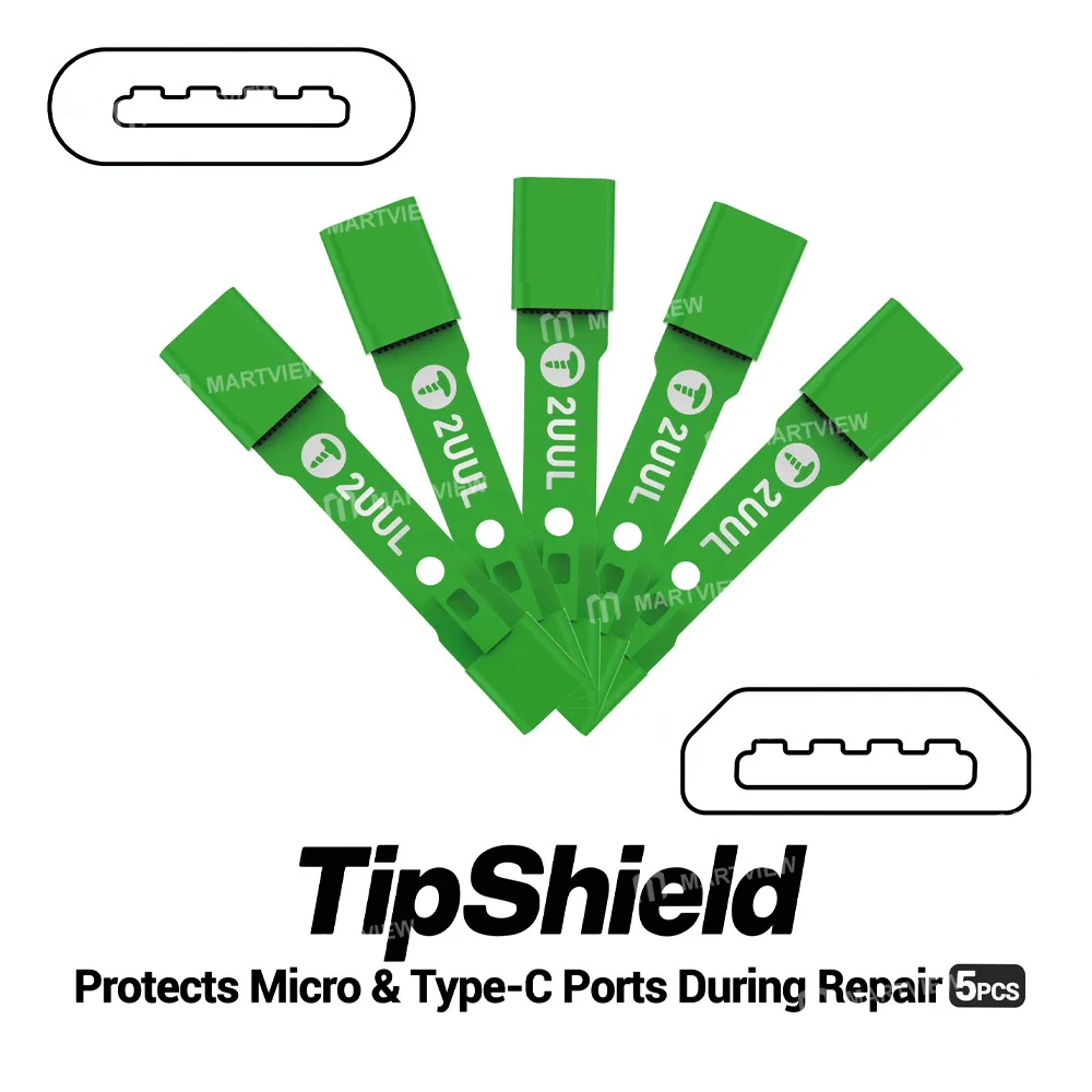 2uul TS01 TipShield, PCB onarımı sırasında mikro ve Type-C portlarını korur – 5 Adet