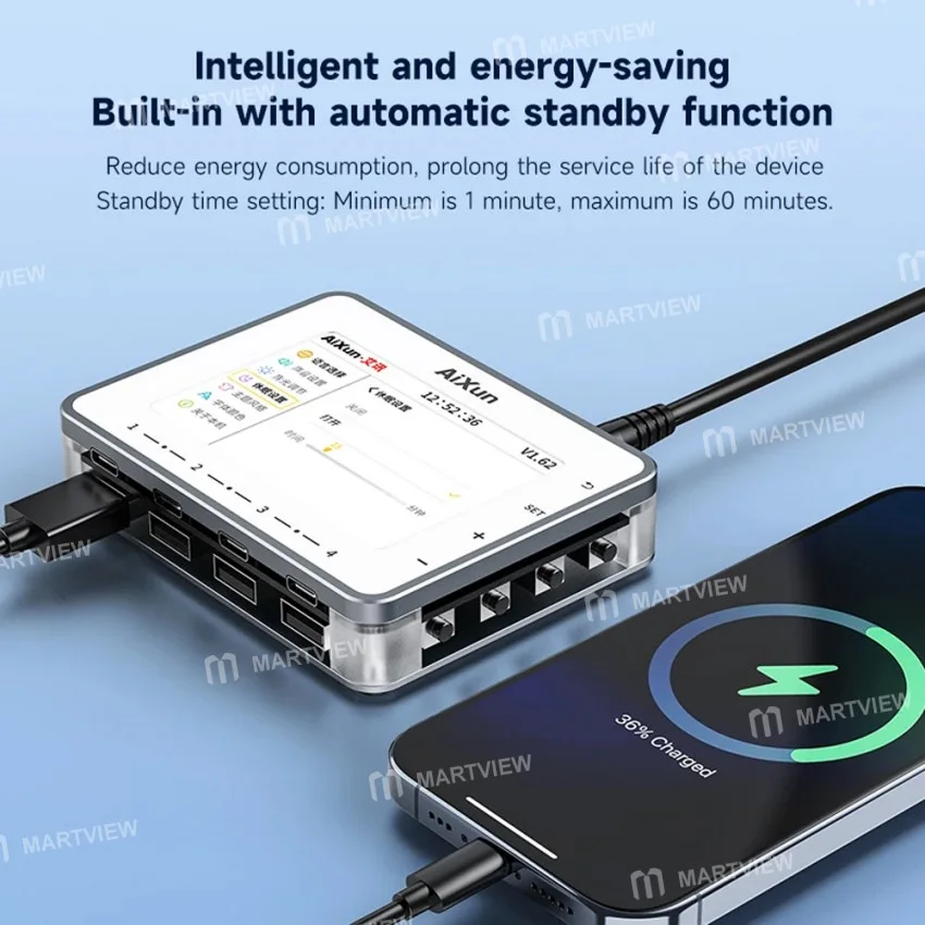 Aixun PF26 260W USB QC 3.0 Akıllı Dijital Ekranlı Çok Kanallı Hızlı Şarj Cihazı