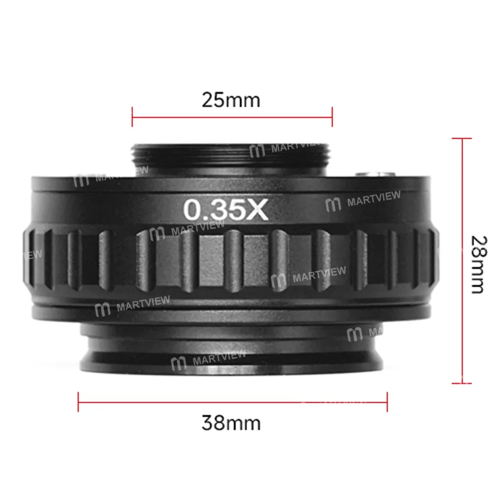 Amaoe CTV 0.35X Odaklama 38mm Ayarlanabilir C-Mount Adaptör, Trinoküler Stereo Mikroskop için
