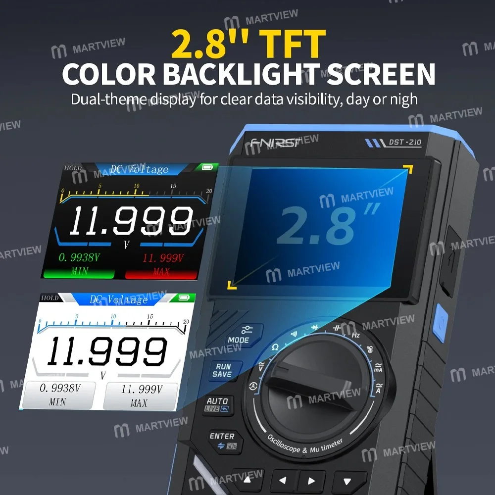 Fnirsi DST-210 / DST-201 El Tipi 3’ü 1 Arada Multimetre + Osiloskop + Sinyal Jeneratörü