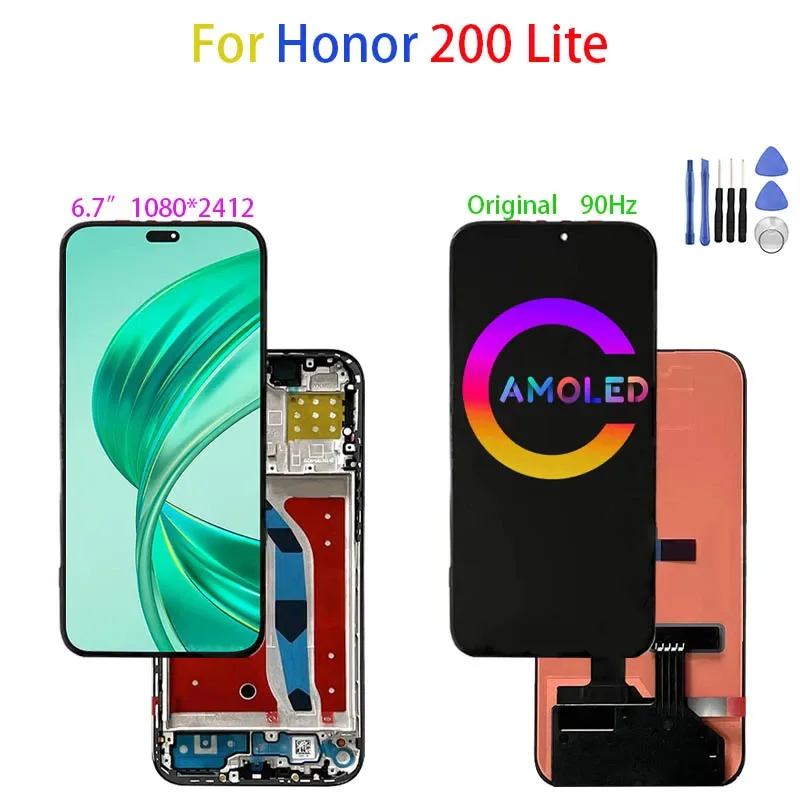 Honor 200 Lite Çıtalı Ekran Dokunmatik Yesil SOFT OLED Kalite Ekran