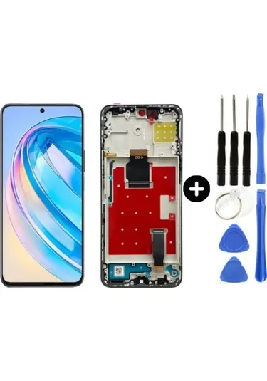 Honor X8a Çıtalı Ekran Dokunmatik Mavi SOFT OLED Kalite Ekran
