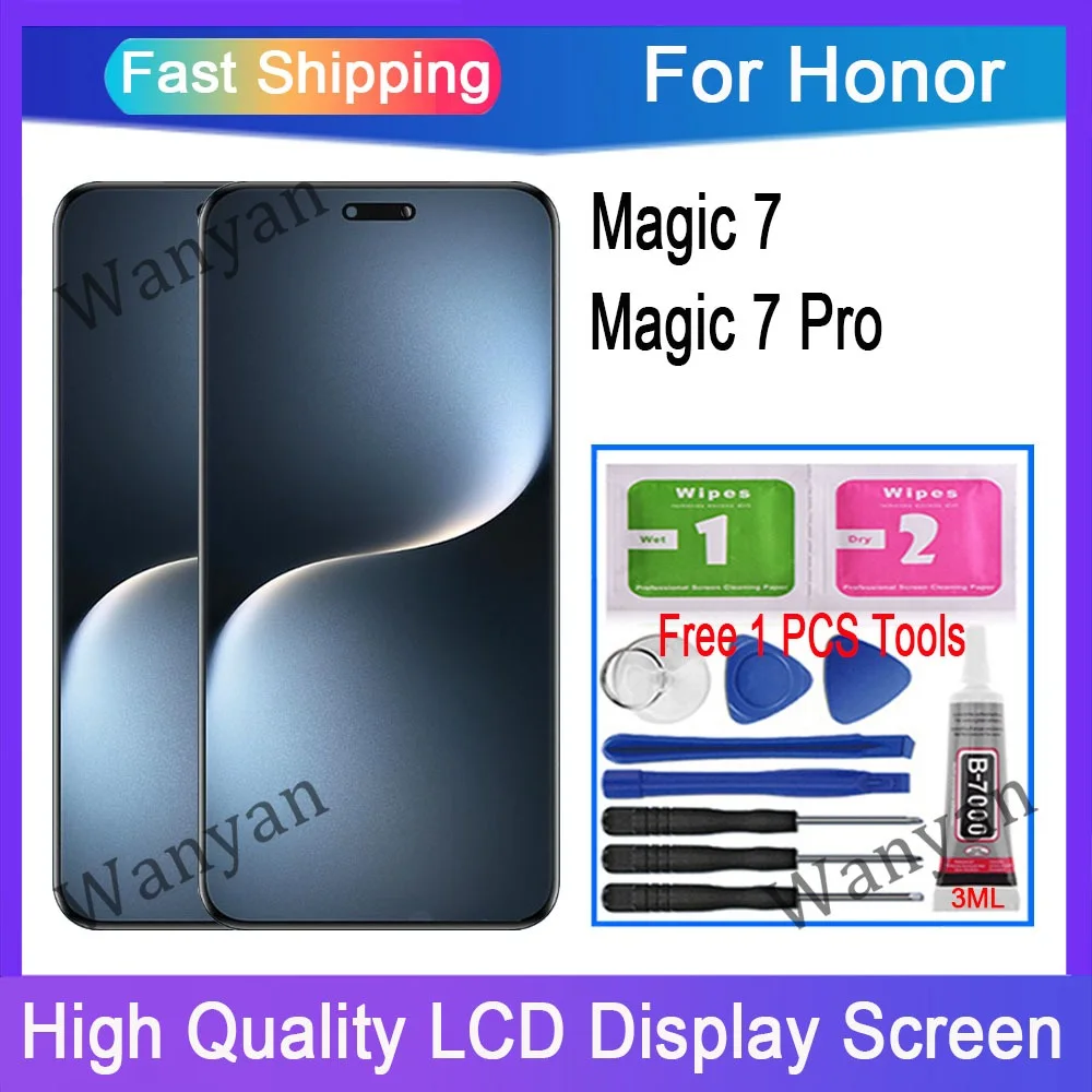 Huawei Magic 7 Pro Çıtalı Ekran Dokunmatik Siyah SOFT OLED Kalite Ekran