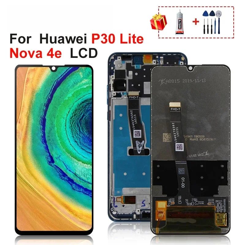 Huawei Nova 4E Ekran Dokunmatik Orijinal Çıtasız Ürün (Çerçevesiz)