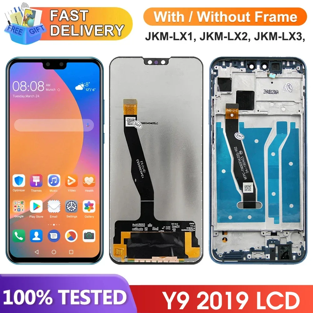 Huawei Y9 2019 Ekran Dokunmatik A Plus Kalite Ürün/COG Çıtasız (Çerçevesiz)