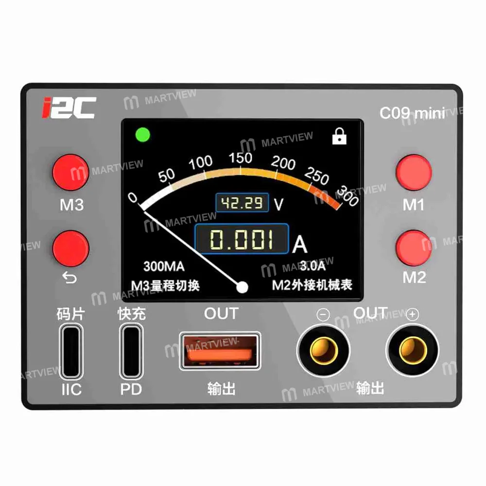 i2C C09mini Dalga Formu Ampermetresi, Akım Dalga Formu Alımını ve IIC Protokol Kodu Çip Okuma/Yazma İşlemlerini Destekler