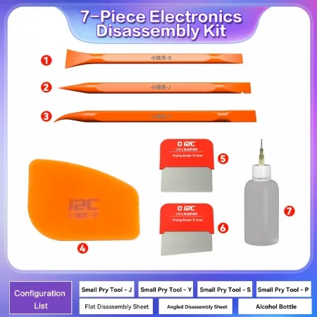 i2C Professional 7’si 1 Arada Elektronik Anti Statik Kaldırma Çubuğu Spudger Sökme Seti