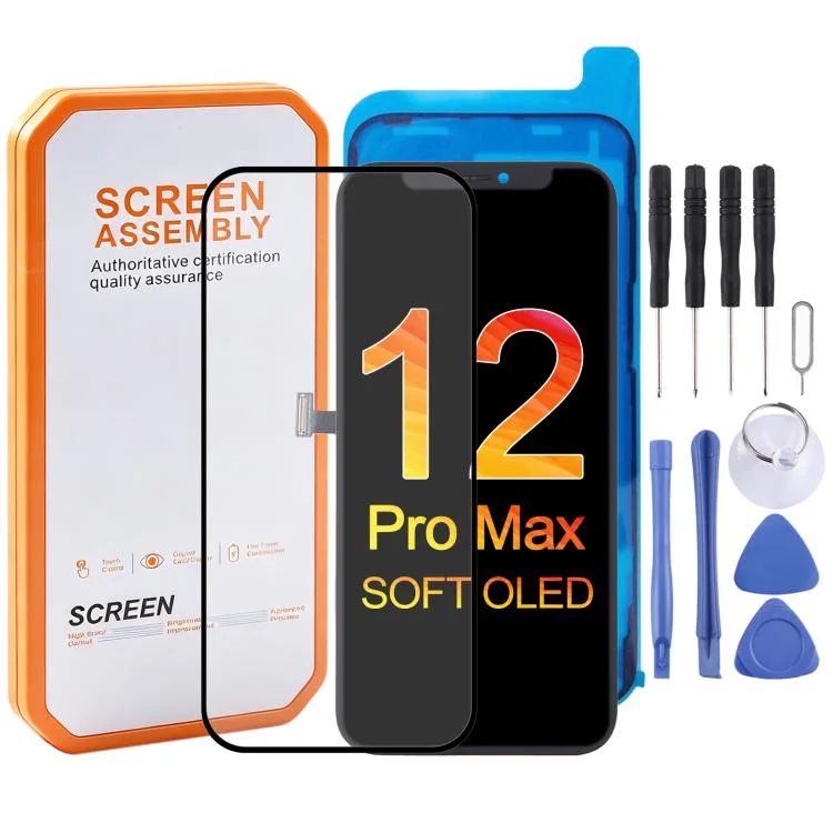 İphone 12 Pro Max Ekran Dokunmatik DİAGNOS SOFT OLED Kalite Ekran Parlaklık 800+ Nit Premium Kalite