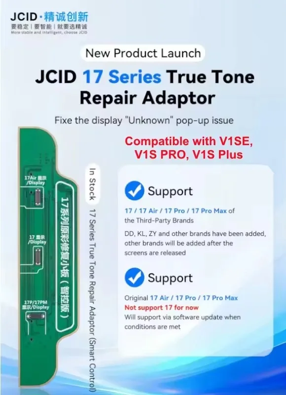JC V1SE iPhone 17/17Air/17Pro/17Promax Serisi True Tone Repair Bord Aparatı
