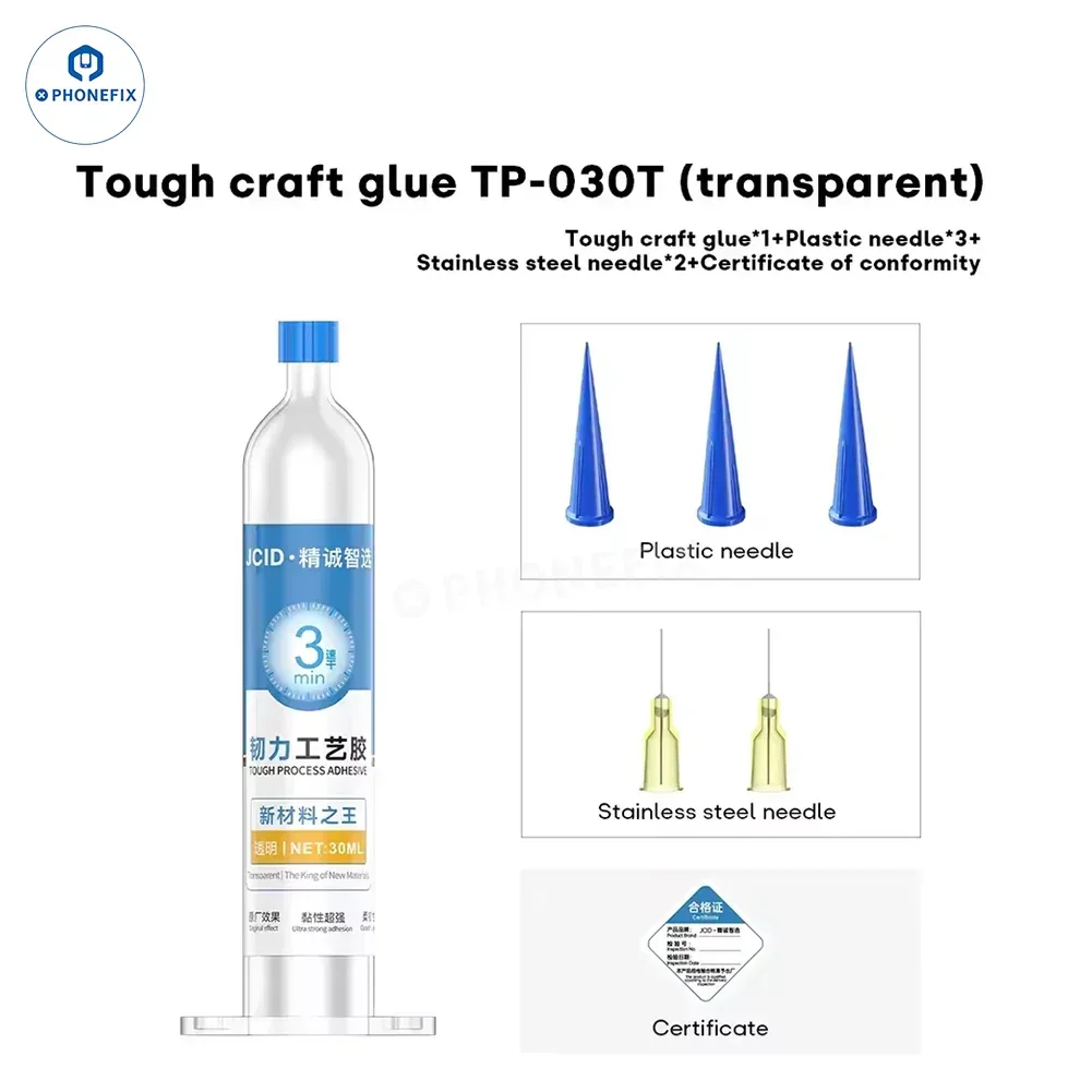 JCİD TP-030T ŞEFFAF ÇITA EKRAN KASA YAPIŞTIRICI 30ML