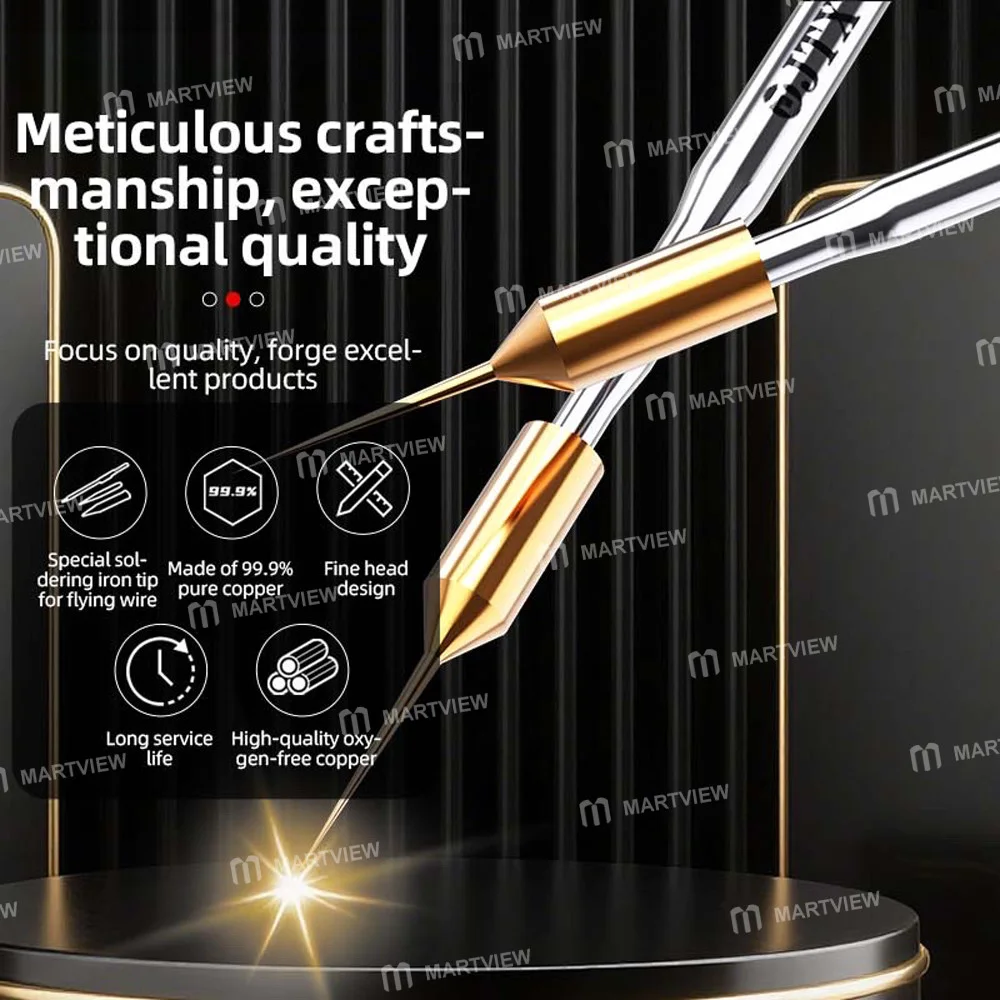 JTX S1 0.1mm Ultra İnce Saf Bakır Lehimleme Ucu, Ekran Jumper’ları İçin Özel