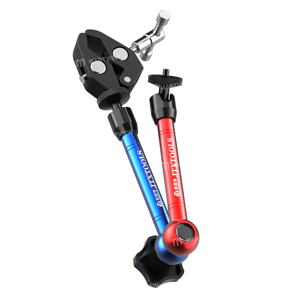 JTX X2 Çok Fonksiyonlu 360° Döndürülebilir Sihirli El Evrensel Braket, Eğri Ampermetreler / Kameralar / Makro Lensler için