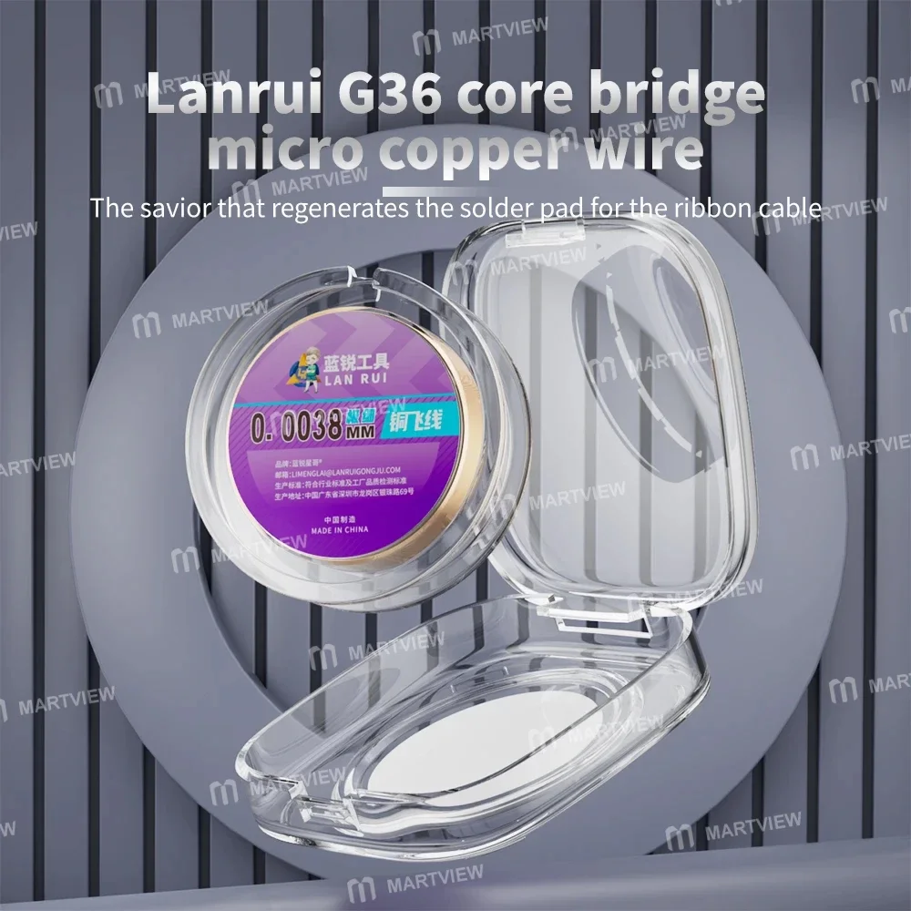 Lanrui G36 0.0038mm Çekirdek Köprü Mikro Bakır Tel, Cep Telefonu Anakartı CPU Tamiri İçin – 100M
