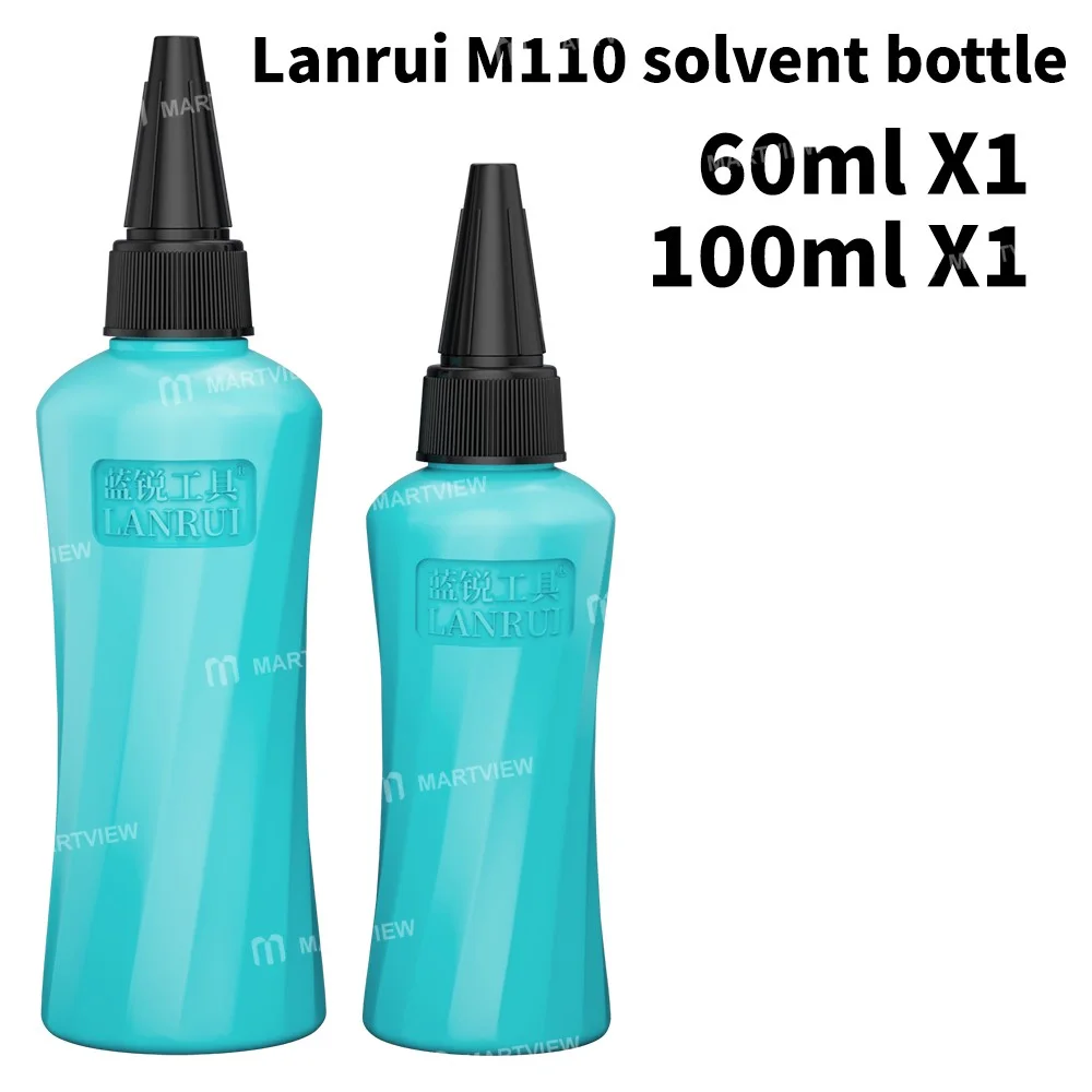 Lanrui M110 60ml / 100ml Sızdırmaz Çift Kapaklı Tasarım Solvent Şişesi, Cep Telefonu Tamiri İçin
