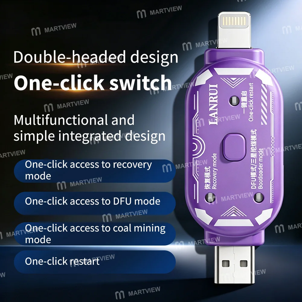 Lanrui V587 Lightning + Type-C Mühendislik Kutusu, DFU / Kurtarma / Samsung İndirme Modlarına Giriş İçin
