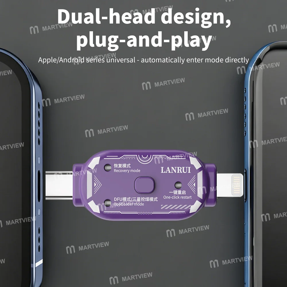 Lanrui V587 Lightning + Type-C Mühendislik Kutusu, DFU / Kurtarma / Samsung İndirme Modlarına Giriş İçin