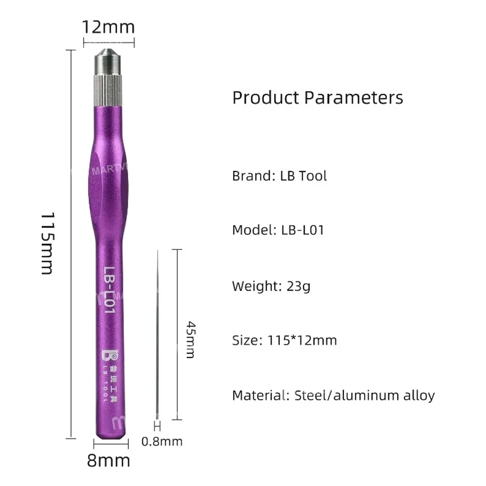 Luban LB-L01 Ergonomik El Tipi Bıçak Sapı, Cep Telefonu PCB Onarımı İçin