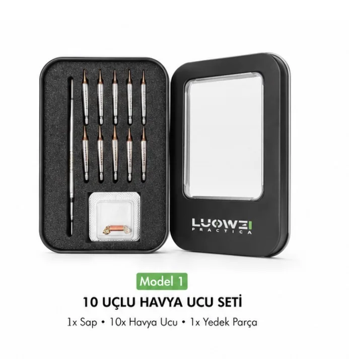 LUOWEİ C210 HAVYA UCU DÜZ SİVRİ ( 10 UÇ 1 SAP )