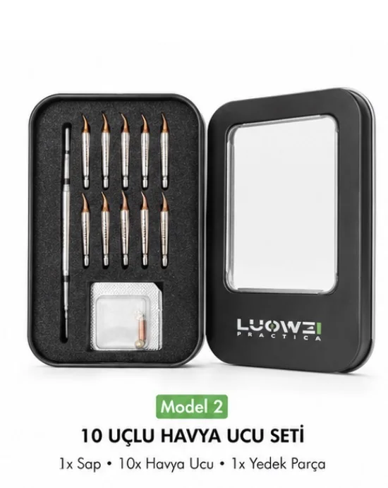 LUOWEİ C210 HAVYA UCU YAMUK SİVRİ ( 10 UÇ 1 SAP )