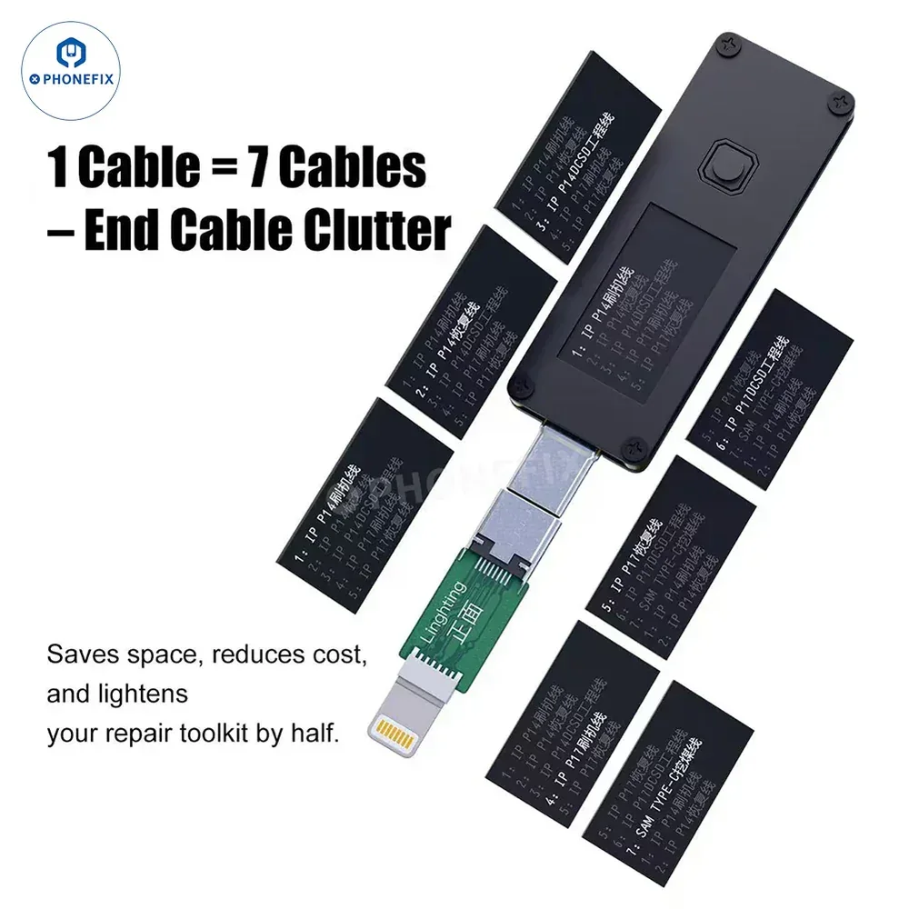 Magico 7’in 1 iPhone Kurtarma/Samsung İndirme Modu için Arada Geri Yükleme Kablosu