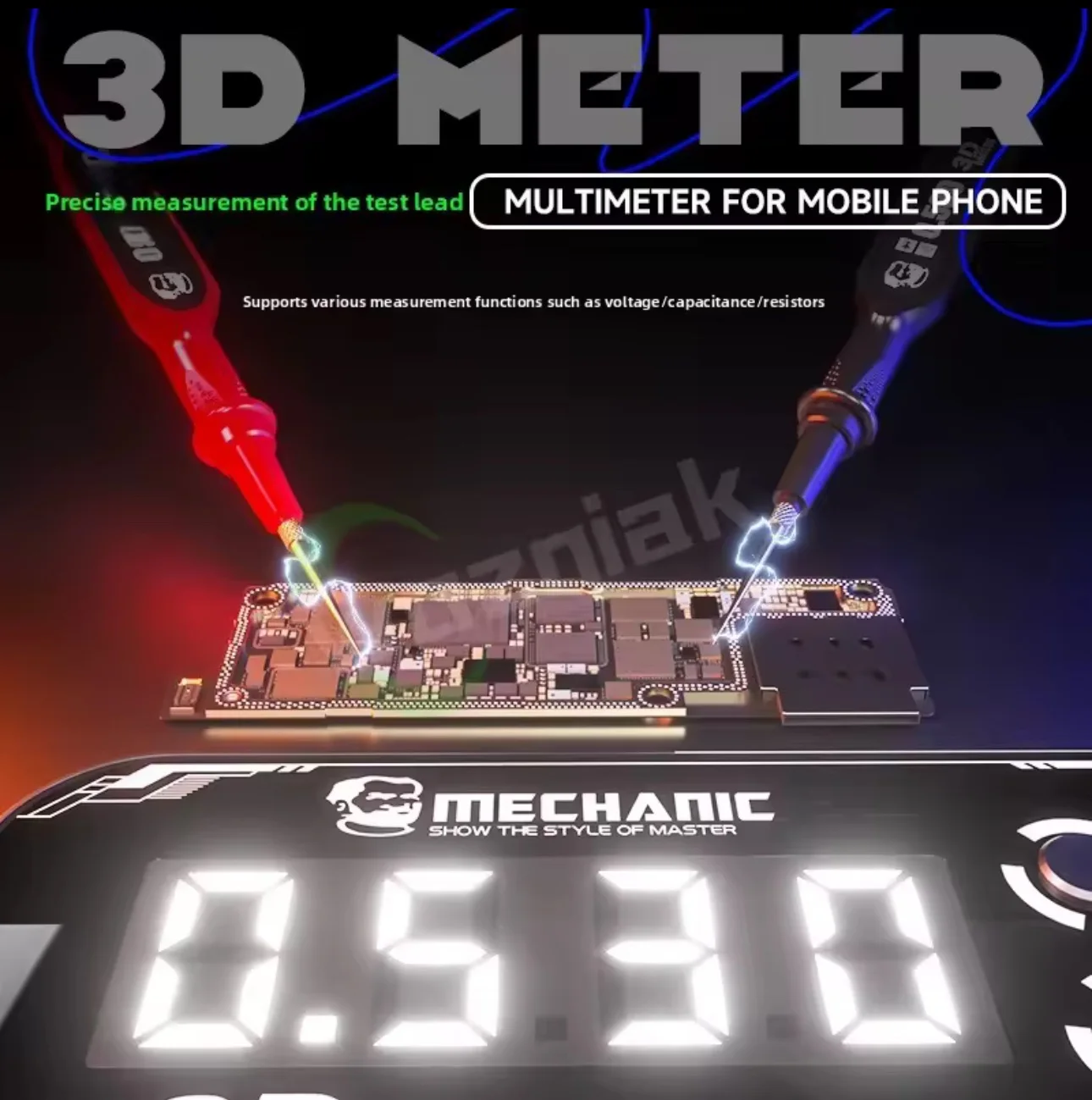 Mechanic 3D Meter Detective 3.0 Cep Telefonu Onarımı için Yüksek Hassasiyetli Multimetre