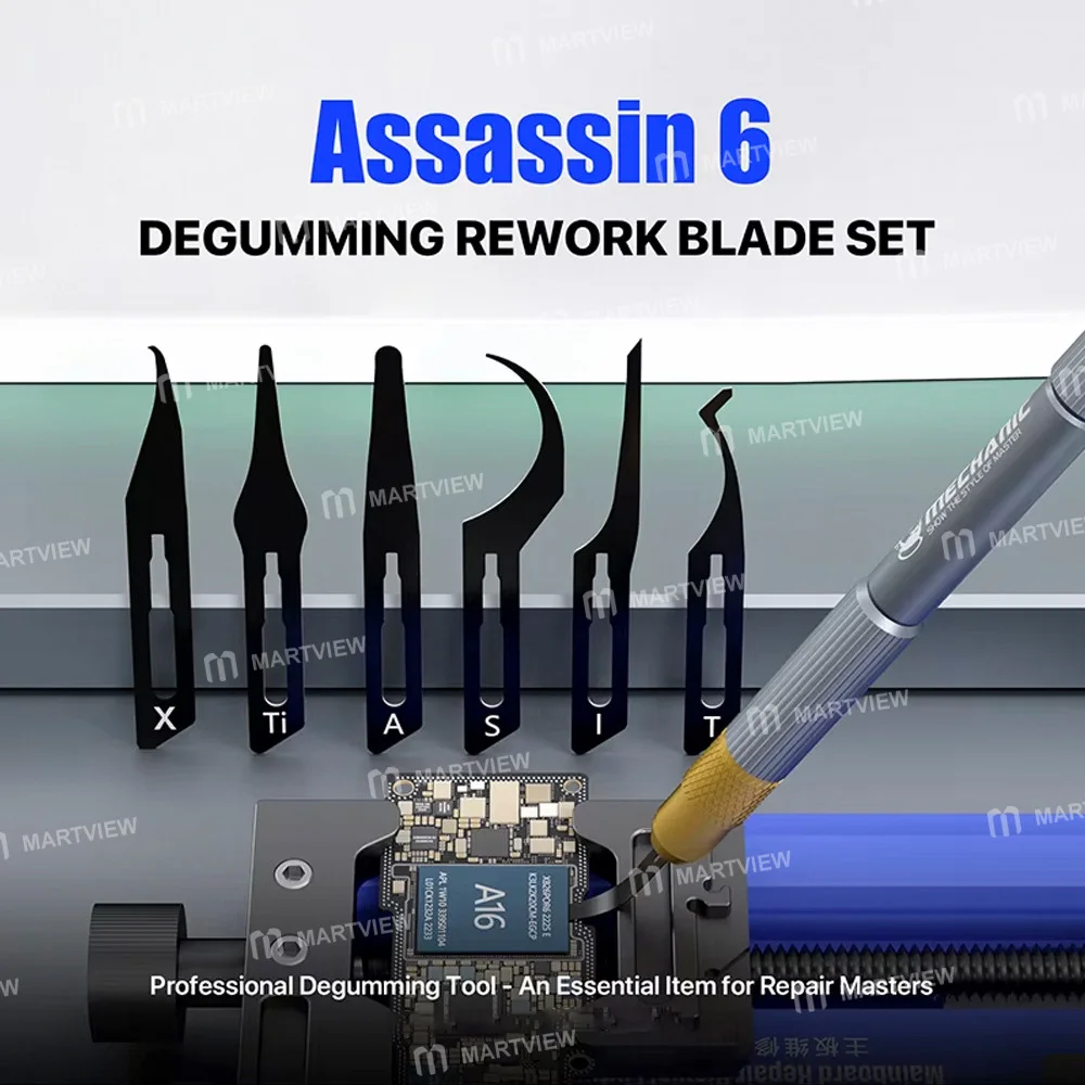 Mechanic Assassin 6 6’sı 1 Arada Profesyonel Anakart IC CPU Onarım Bıçak Seti
