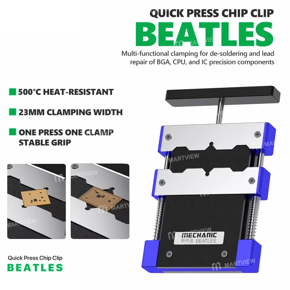 Mechanic Beatles Hızlı Pres Çip Bağlantı Aparatı, BGA CPU IC Çipleri için Yapıştırıcı Sökme İşlemi
