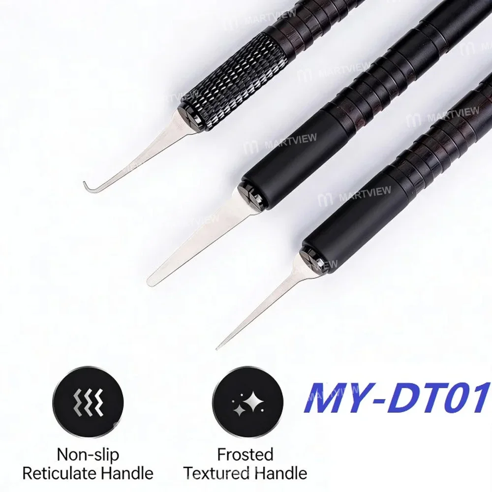 MR.Yang DT01 Neşter Seti 6 adet uç, 3 adet tutucu / Entegre Devre / İşlemci Sökme ve Yapıştırıcı Temizleme İçin