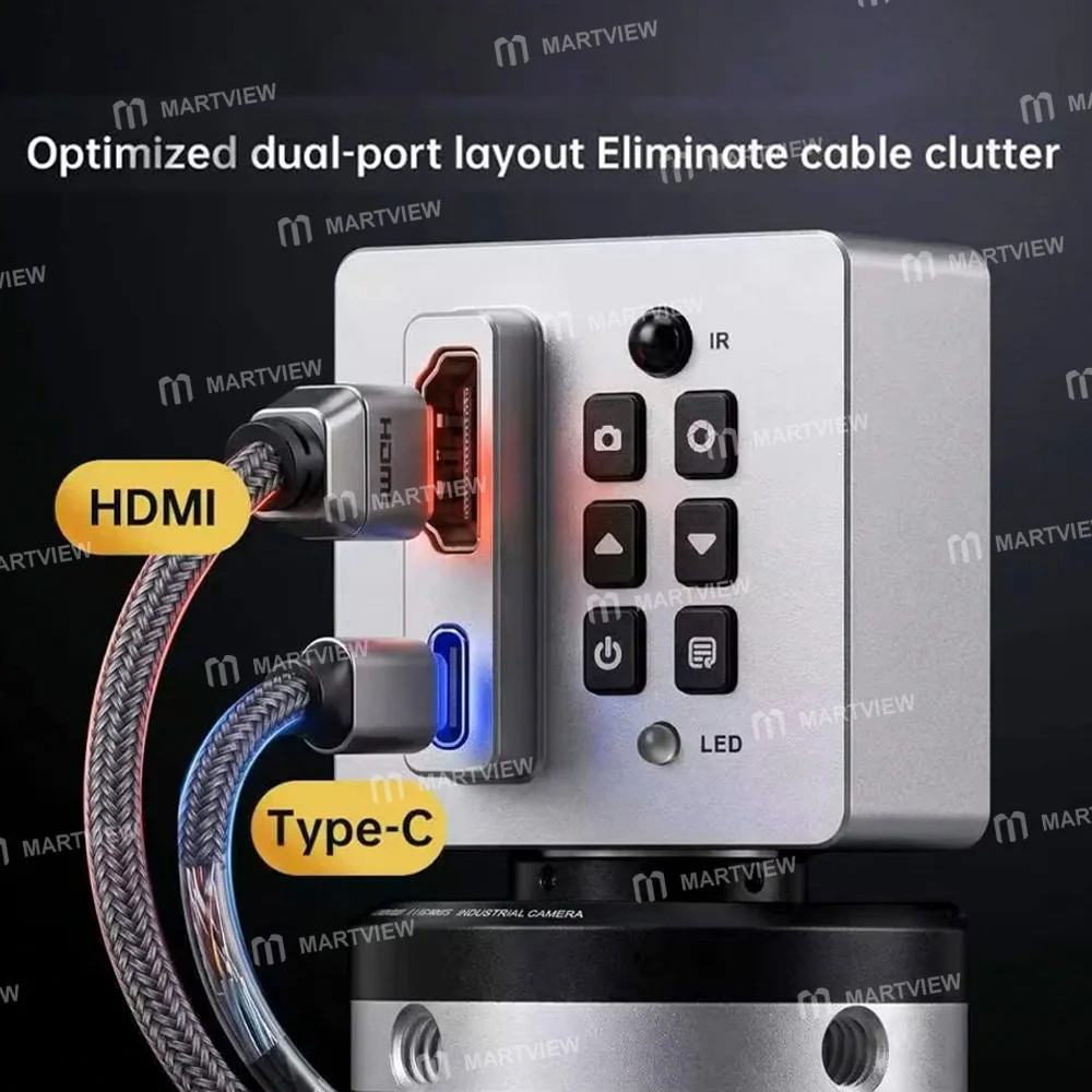 Mr.Yang MX1 HDMI ve Type-C Çift Çıkışlı 8MP Sony CMOS Sensörlü 4K Endüstriyel Mikroskop Kamerası