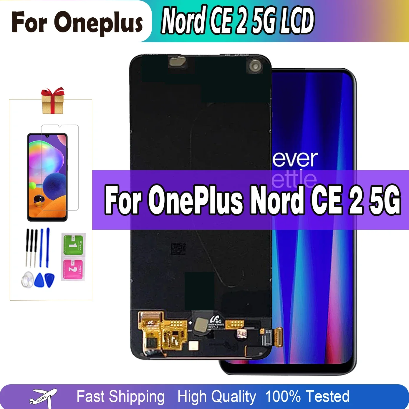 One Plus Nord Ce2 Ekran Dokunmatik OLED Çıtasız (Çerçevesiz)