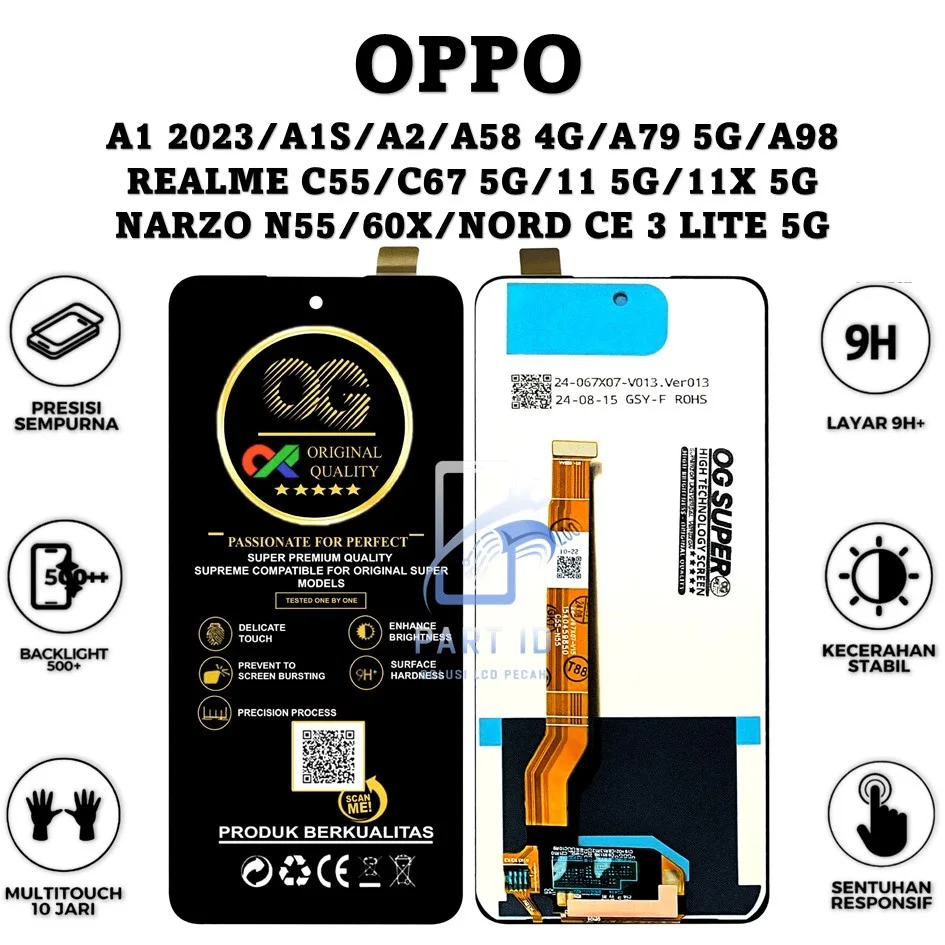 Oppo A1 5G Ekran Dokunmatik Orijinal Çıtasız Ürün (Çerçevesiz)