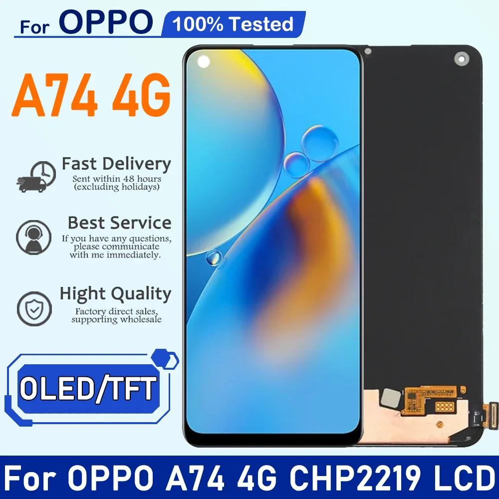 Oppo A74 4G Ekran Dokunmatik OLED 04 VER Çıtasız (Çerçevesiz)