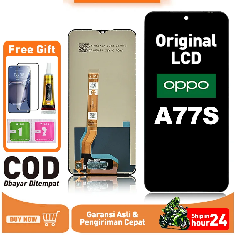 Oppo A77s Ekran Dokunmatik Orijinal Çıtasız Ürün (Çerçevesiz)
