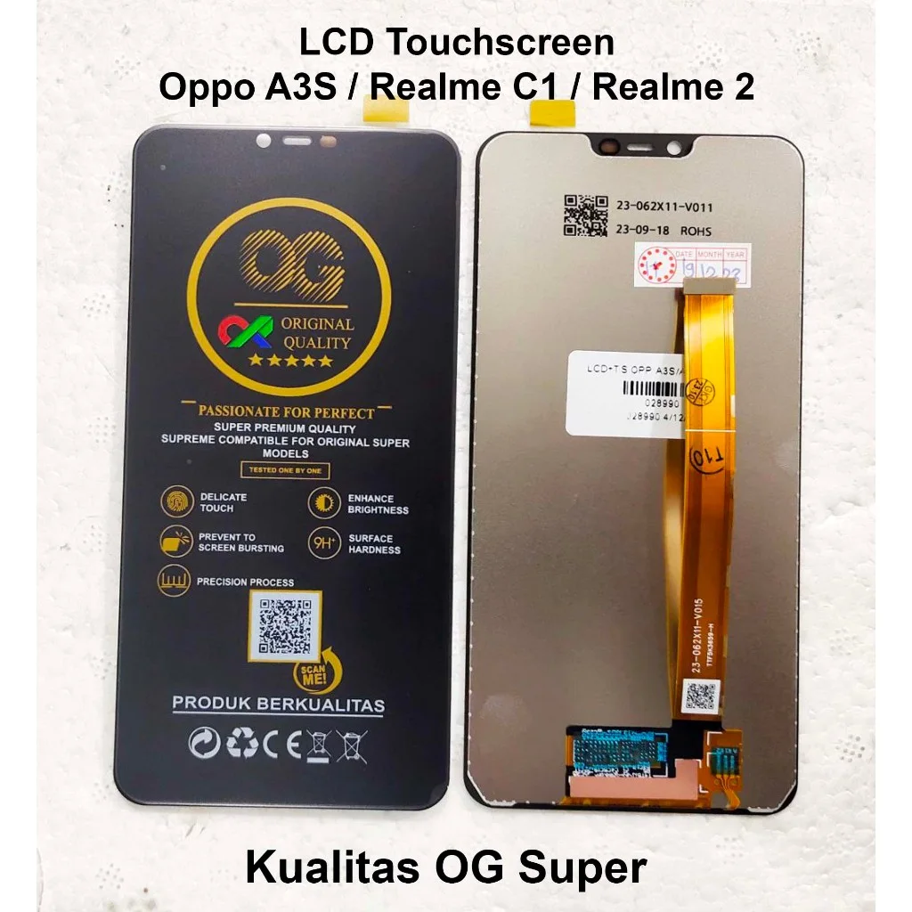 Oppo Realme 2 Ekran Dokunmatik Orijinal Çıtasız Ürün (Çerçevesiz)