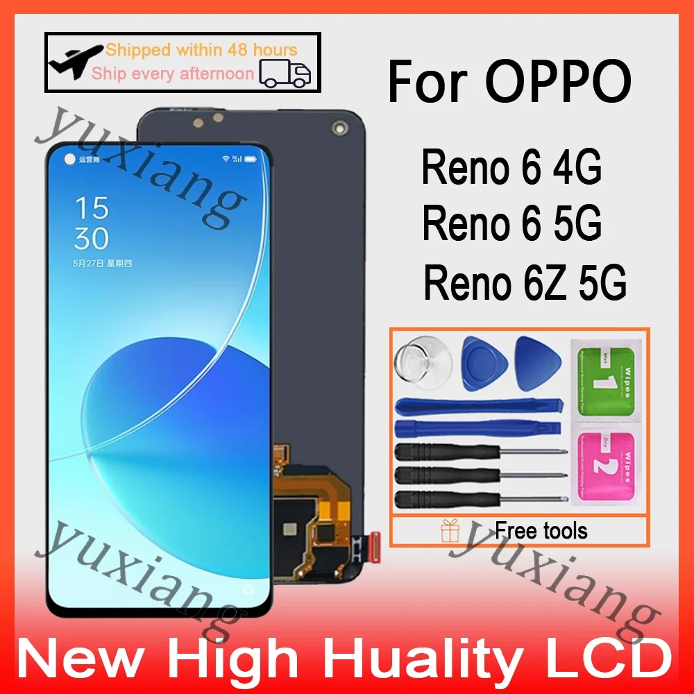 Oppo Reno 6 4G Ekran Dokunmatik OLED Çıtasız (Çerçevesiz)