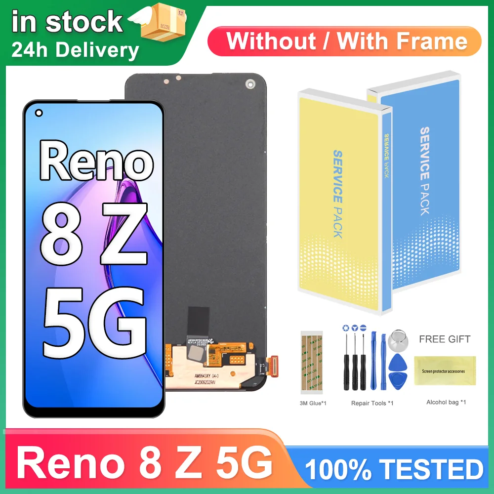 Oppo Reno 8Z 5G Ekran Dokunmatik OLED 05VER Çıtasız (Çerçevesiz)
