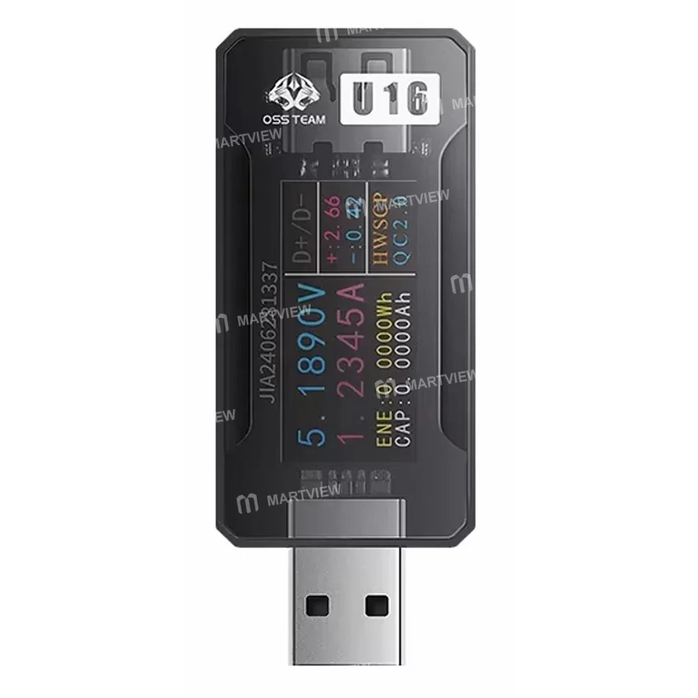 OSS U15 / U16 Type-C / USB-A 50V 12A Dijital Ekranlı Hızlı Şarj Test Cihazı