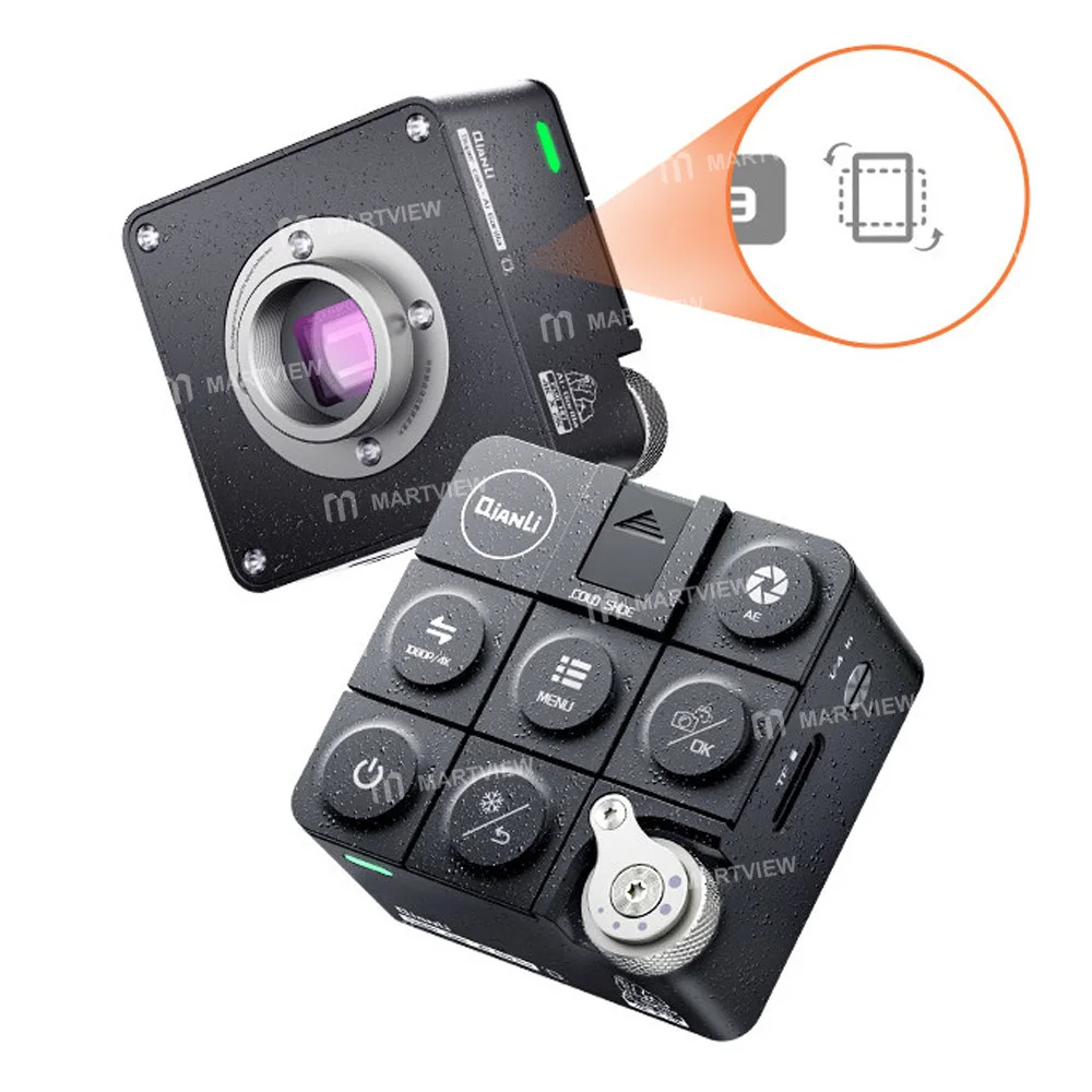 Qianli Süper Kamera · Yapay Zeka Goril 8MP Sony Sensörlü 4K Mikroskop Endüstriyel Kamera, Zoom Ayar Çarkı ile