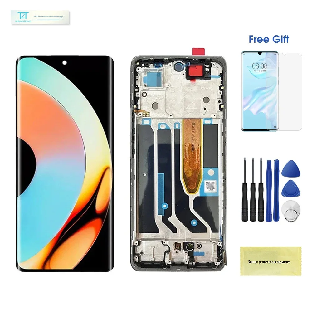 Realme 10 Pro Plus Çıtalı Ekran Dokunmatik Mavi SOFT OLED Kalite Ekran