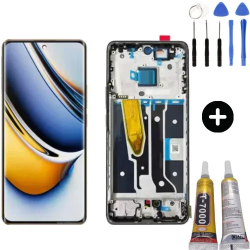 Realme 11 Pro Çıtalı Ekran Dokunmatik Gold SOFT OLED Kalite Ekran