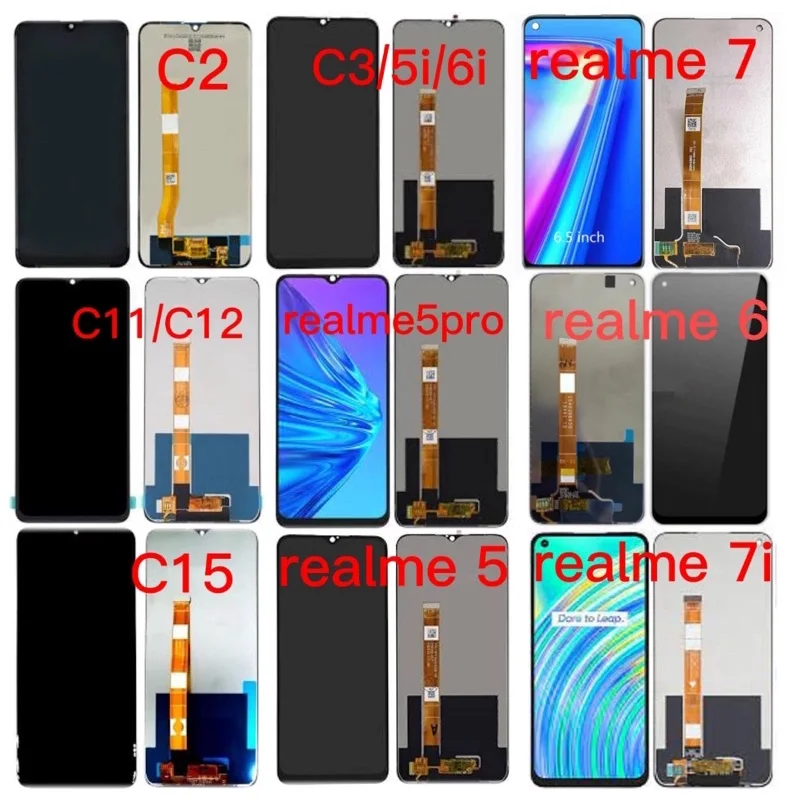 Realme 6i Ekran Dokunmatik Orijinal Çıtasız Ürün (Çerçevesiz)